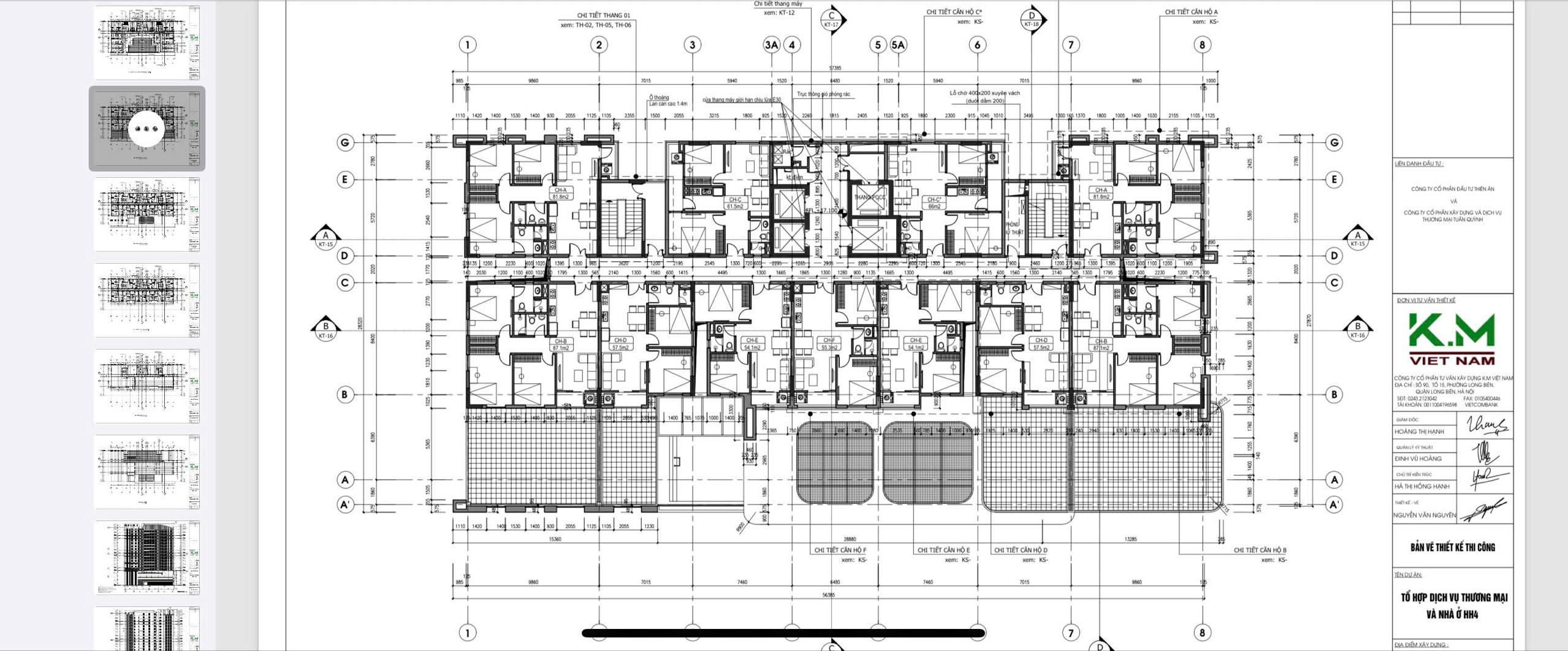 mặt bằng dự án thiên ân central